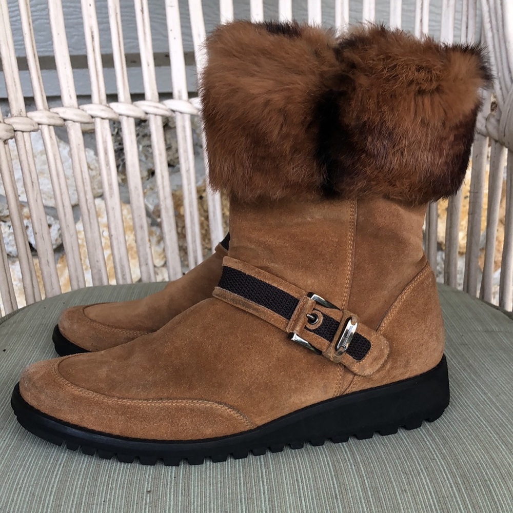 STUART WEITZMAN Suede Leather w/Fur Lining Winter Boots